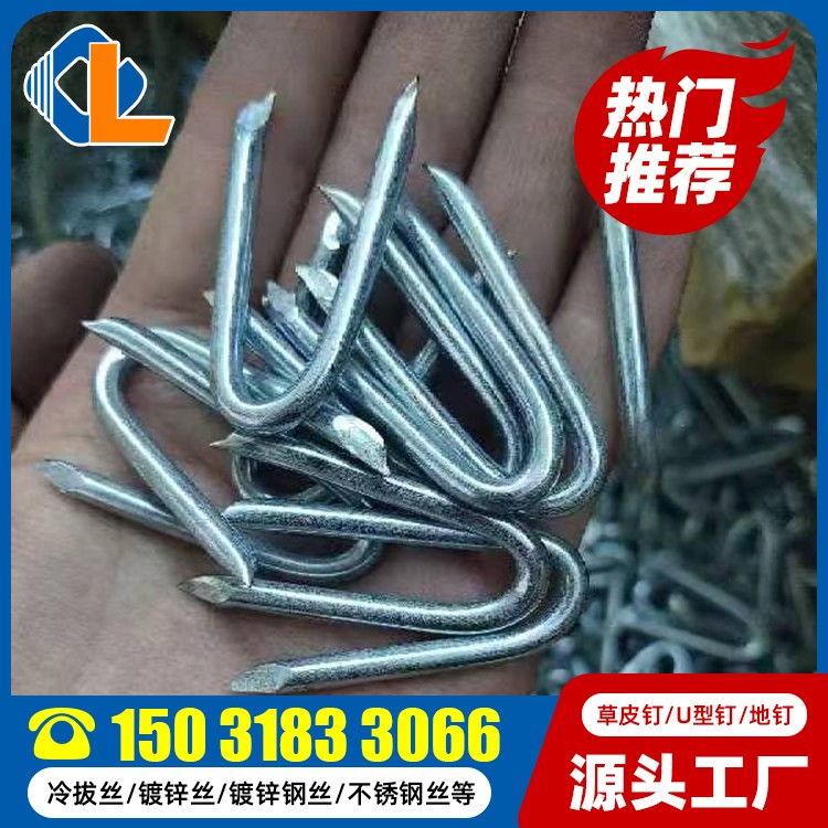 草皮釘廠家 15cm長地釘 U型釘規(guī)格型號 地釘定制